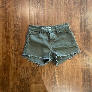 Lagence cutoff shorts: army green: ex 26